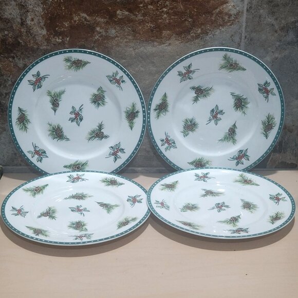 Mikasa Ultima Salad Plate Super Strong Fine China HK 713 Christmas Wish 4 Piece - Picture 5 of 9